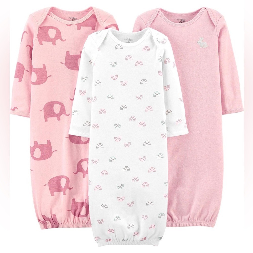 Simple Joys by Carter’s three-pack of long-sleeve gowns